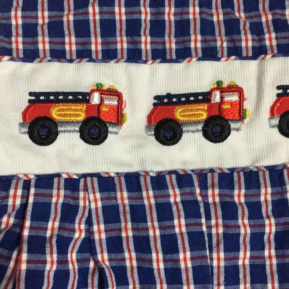 Samara | fire engine truck one piece romper 18 mos - Picture 3 of 8